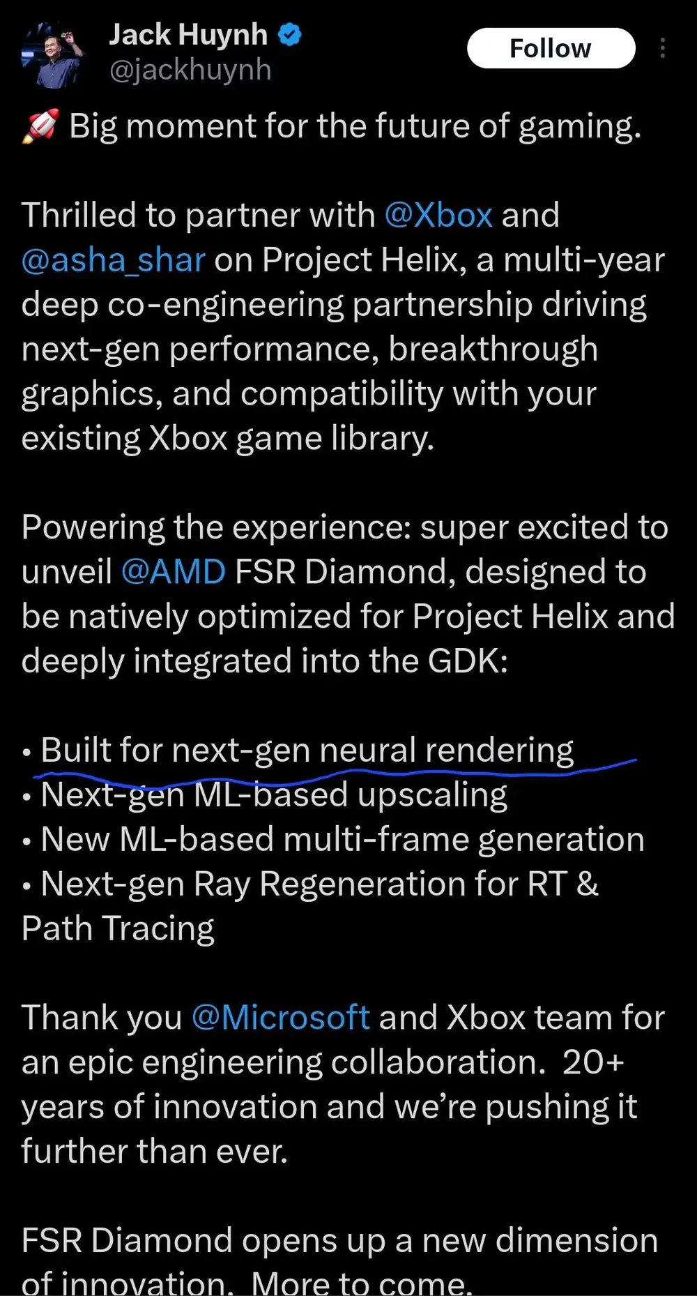 Твит о технологии и прорыве
