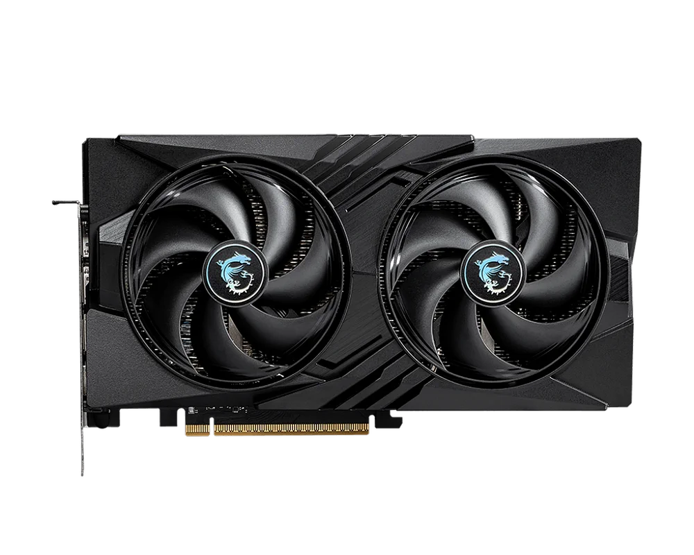 MSI GeForce RTX 5060 Gaming OC 8 ГБ с двумя вентиляторами и логотипом дракона